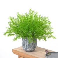 Artificial Asparagus Fern Grass High Quality Shrub Flower Home Office Green Plastic Decorative Plant For Home Office