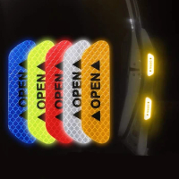 4PCS Car Universal Door Open Reflective Strips Warning Stickers for SAAB 9-3 9-5 9000 93 900 95 aero 9 3 42250 42252 9-2x 9-4x