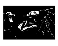Bob Marley 巴布·馬利 (黑白) 頂級銅版紙印刷版畫