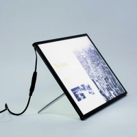 A4 silver led menu light board backlit led crystal light box lightpad led menu