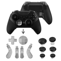 2024 Metal D-Pad Trigger Paddles Replacement Thumbstick for Xbox One Elite Controller Series 2 Parts Repair Kit Accessories bag