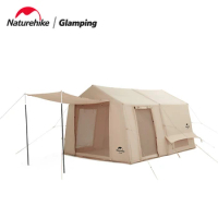 Naturehike Air 12X Cotton Inflatable Tent Thickened 3-4 Person Camp Tent Outdoor Camping One Bedroom&amp;One Living Room Tent 12m²