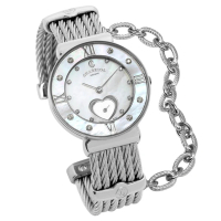 CHARRIOL 夏利豪 St-Tropez 鈦 心鑽小秒盤鎖鏈鋼索手錶-30mm(ST30SD560056)