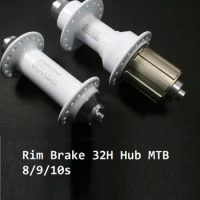 Bicycle hub 32H white MTB Rim V Brake hub alloy Rival KFS 700/KRS707 sealed bearing Superlight 8 9 10speed cassette 410g