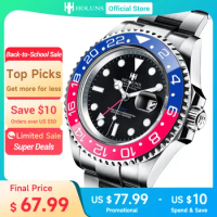 Holuns Men Luxury Automatic Mechanical Watches for Men Stainless Steel Waterproof Luminous Clock Sapphire Glass fashion Wrist