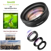 4K HD 18mm Wide Angle Lens with 10x Macro + Adapter Ring Kit For Sony ZV1 RX100 VII VI V VA ZV-1 Canon Powershot G5X G7X III II
