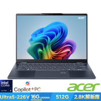 Acer 宏碁 Swift 14 AI SF14-51-51EX 14吋AI輕薄OLED筆電(CU5-226V/16GB/512GB/Win11)