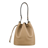 【FURLA 芙拉】FURLA SFERA牛皮單肩斜背水桶包(沙漠棕)