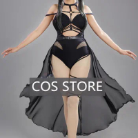Hot Game Anime SPY X FAMILY Rose Yor Forger Cosplay Costume Women Black Split Swimsuit Female Role Play Clothing