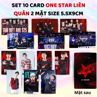 set 10 card ONE STAR liên quân  2 mặt size 5.5x9cm