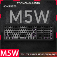 Monsgeek M5w Mechanical Keyboard Kit 3mode Rgb Hot-Swap Cnc Aluminum Alloy Wireless Bluetooth Customization Pc Gaming Keyboard