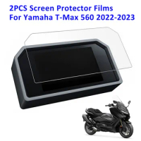 2Pcs/Set Motorcycle Instrument Dashboard Cluster Screen Protector Film Cover TPU Clear For Yamaha TMAX T-Max 560 2022-2023