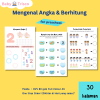 Worksheet Belajar Angka & Berhitung Tahap 1 – 35 Halaman PAUD/TK Worksheet Edukasi Anak: Belajar Ang