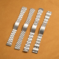 Stainless Steel Watchband Strap Fold Buckle Clasp Wrist Belt Bracelet Silver For Seiko Watch Accessories Brushed