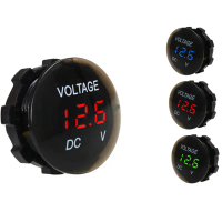 1pc DC 12V-24V LED Digital Voltmeter Ammeter Kereta Motosikal Voltan Meter Semasa Pengesan Volt Pane