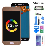 Super Amoled For Samsung Galaxy A7 2017 A720 A720F LCD Display Touch Screen Digitizer Assembly LCD for Galaxy A7 2017 Duos LCD
