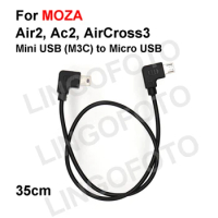 Mini USB (M3C) to Micro USB for MOZA Air2, Ac2, AirCross3 Camera Control Cable for Canon 5D4 M50 90D Sony A7M2 A7R A7S A6400 etc
