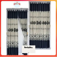 [PROMO PRODUK] Gorden Jendela Poni Aesthetic Geliter Bunga Glossy Premium Pintu Kamar Blackout Tebal
