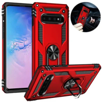 For Samsung Galaxy S8 S9 S10 Plus Case Armor Magnetic Ring Holder Kickstand Phone Case For Samsung S7 S10E Note 8 9 Back Cover
