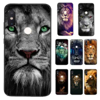 Yinuoda Animal lion Soft Silicone Black Phone Case for Xiaomi Redmi 5 5Plus 6 6A 4X 7 7A 8 8A 9 Note 5 5A 6 7 8 8Pro 8T 9