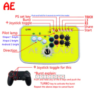 HitBox Fighting Stick Controller Raspberry Pi Pico Chip Support PC/Android/Switch/PS3/PS4/XBOX360 with SOCD Fight Box