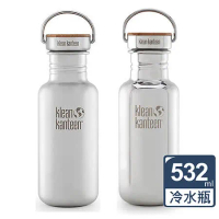 美國Klean Kanteen竹片鋼蓋不鏽鋼冷水瓶532ml(任選)