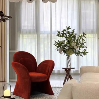 Nordic custom flower sofa chair designer creative art single chair fabric sofa single chair
