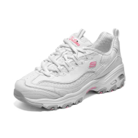 Skechers Women Shoes D'LITES Sports Women's Fashion Leather Chunky Sneakers Outdoor Walking Running Low Top Lace Up Trainers