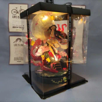 31cm LED light Anime Demon Slayer Kamado Nezuko Action Figure PVC Collection model home decoration decor birthday christmas gift