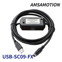 USB-SC09-FX PLC Programming Cable For Mitsubishi FX2N/FX1N/FX0N/FX0S/FX1S/FX3U Series Compatible With FX-USB-AW