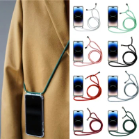 Crossbody Necklace Lanyard Cord Rope Phone Case For Huawei Honor 90 80 70 60 50 30 20 Pro 20i X9A X8A X40 X9 Soft Cover