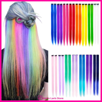 MLS Hair Clip Wig Colour Highlight Rambut Sambung Extension Wanita 55cm Jepit Lurus Warna Warni