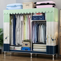 簡易衣櫃家用臥室布衣櫃加粗加固鋼管滌棉布衣櫃組裝宿舍收納衣櫥