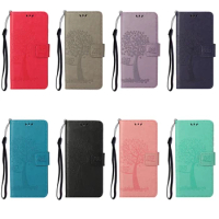 Embossed Owl Tree Wallet Leather Case For Nokia G60 G21 G11 X20 X10 Nokia G20 G10 Nokia 5.4 3.4 Book Flip Foilo Cover