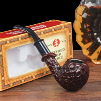New Arrival China Stylish bakelite Smoke Pipe Tobacco Pipe Fashion Men Bent Small Smoking Pipe Carved Pipe