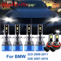 110W LED Headlight H7 High Low 15000LM Combo Beam/ H11 Fog Bulb Replace Kit For BMW 323i 2006-2010 2011 328i 2007-2014 2015 2016