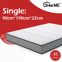 DreaMe foam mattress Comfort Deluxe matress bed 8.6 inch（Single/Double/Queen/King ) Size