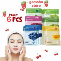 BPOM ELdore Paket isi 6PCS Beauty Masker Facial Sheet Mask