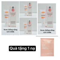Combo 4 tuýp kem chống nắng nâng tông Beauty Queen  ( tặng 1 nạ )