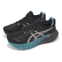 Asics 慢跑鞋 GEL-Nimbus 27 Lite-Show CN 男鞋 黑藍 緩衝 夜光 運動鞋 亞瑟士 1011C093001