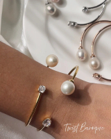 Ar-Kang Collection AKB218/219/220/221/222A/223 กำไลข้อมือเงิน 92.5% ประดับไข่มุก Fresh Water Pearl, 