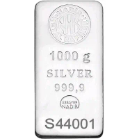NADIR Silver Bar | Fine Silver | Perak Batangan | Perak Murni 99.95% brand NADIR 1000gr