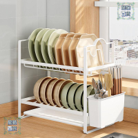 窄款廚房置物瀝水用臺麵碗櫃碗碟收納型放碗筷雙層碗碟