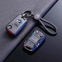 เคสกุญแจรีโมทรถยนต์สไตล์สปอร์ตสำหรับ Volkswagen VW Polo Golf 7 MK7 Tiguan E-golf Passat Jetta พร้อมพ