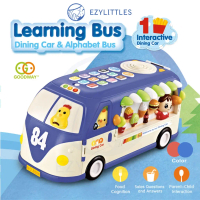 On Sale Goodway Multifunction Education Learning Bus Dining Car and Alphabet Bus Kid Toys Early Lear