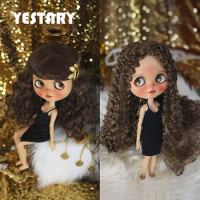 YESTARY Blythe Doll Wigs BJD Doll Accessories Toys Tress Faux Mohair Fashion Long Hair All-Match Wools Roll For Blythe Doll Wigs