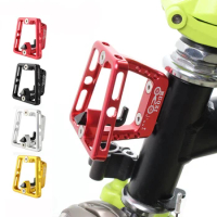 Aluminium Folding Bike Basket Adapter Bicycle Accessories Alloy Cycling Front Carrier Mount Base Buckle For Dahon Brompton
