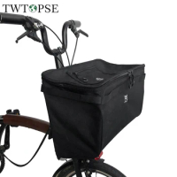 TWTOPSE 21L Large Bicycle Basket For Brompton Folding Bike Bag Cycling Portable Bags Fit 3SXITY PIKES 3 Holes Dahon Tern Fnhon