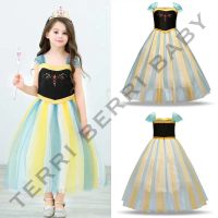 Kostum cosplay dress princess anna frozen gaun anna dress frozen dress