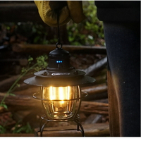 美麗大街【111101113】戶外露營燈LED手提燈野營復古小馬燈營地裝飾氛圍吊燈